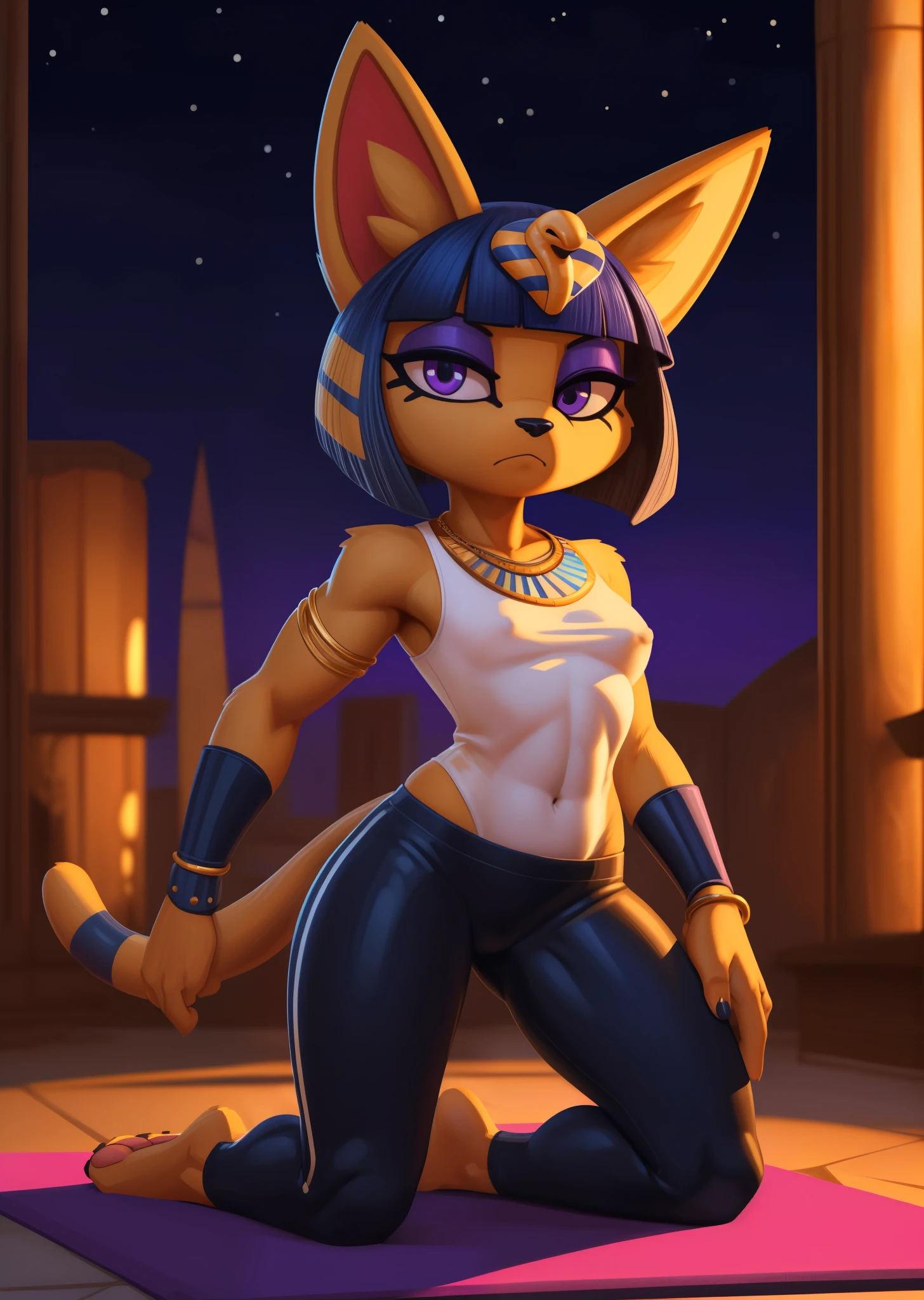 ankha], [Animal Crossing], [Uploaded to e621.net; (Pixelsketcher - SeaArt AI