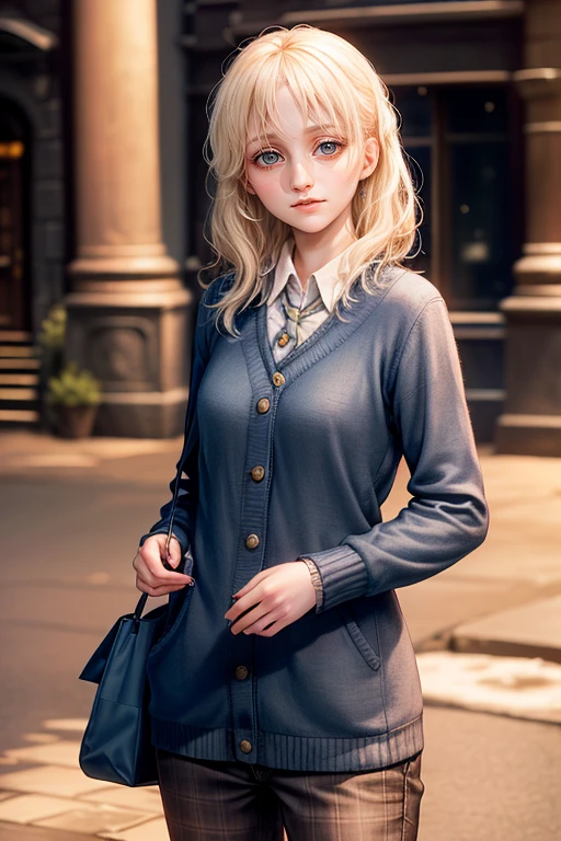 Luna Lovegood, Offizier, Evanna Lynch, schöne Frau, (30 Jahre alt, reifes Gesicht:1.4), realistisch