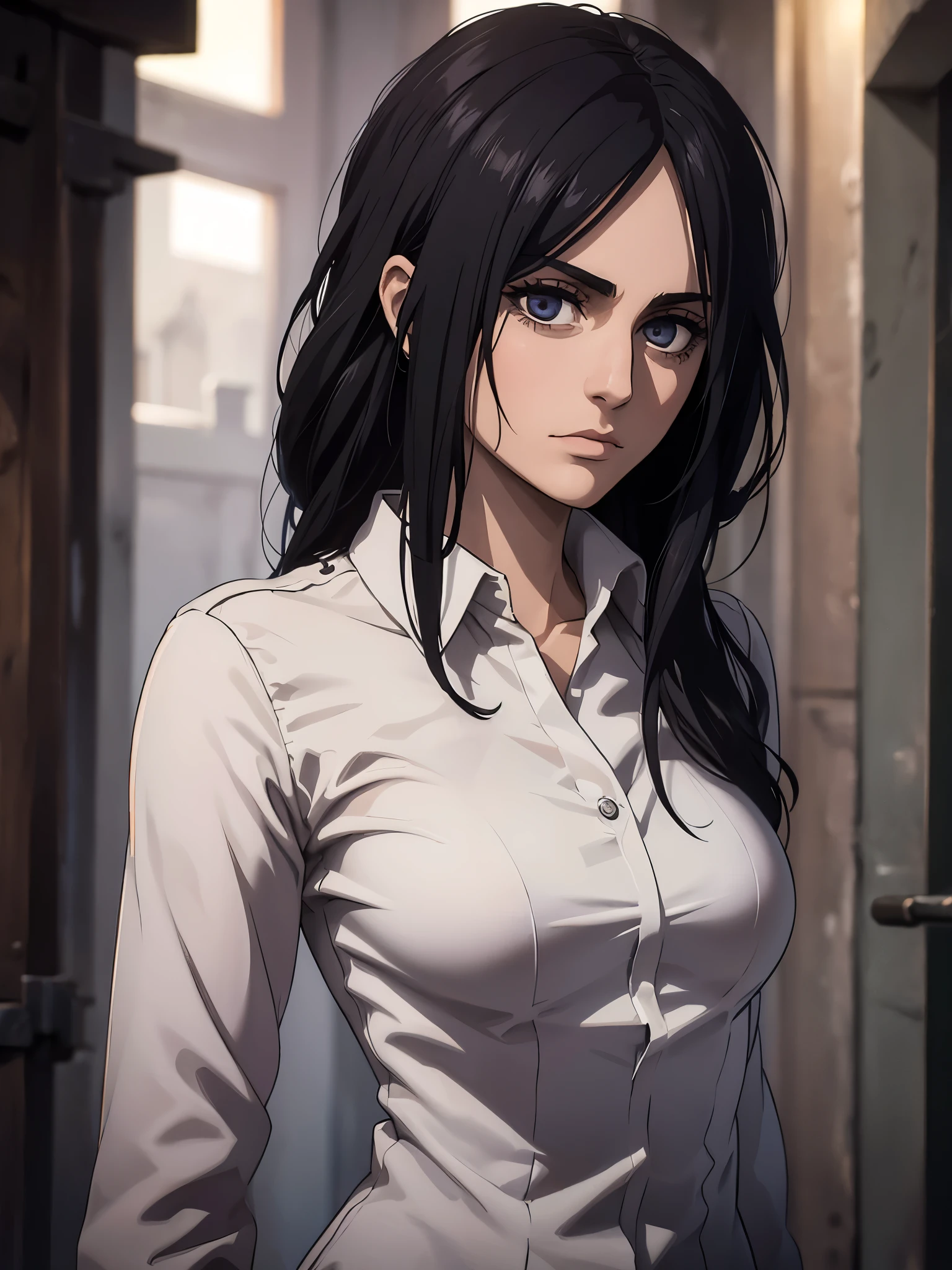 Pieck finger, ((master part)), best quality, 1girl, sombra, parte superior do corpo, retrato,