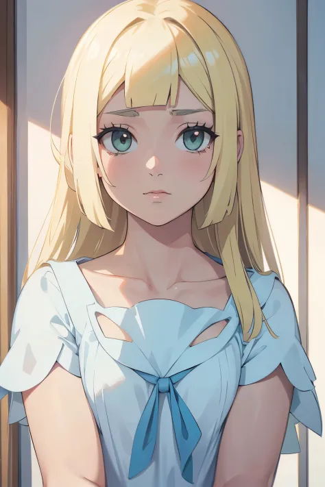 lillie, pokémon, (8k, foto raw, best quality, master part:1.2), (realistic, foto-realistic:1.4), (extremamente detalhado cg unid...