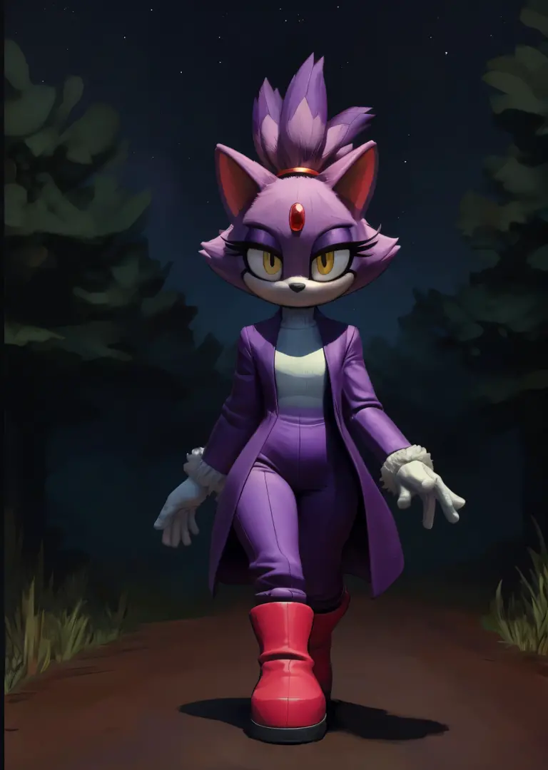 [Blaze the cat], [Uploaded to e621.net; (Pixelsketcher), (wamudraws), (napalm_express)], ((masterpiece)), ((HD)), ((High res)), ((furry)), ((solo portrait)), ((front view)), ((full body)), ((feet visible)), ((detailed fur)), ((detailed shading)), ((cel sha...