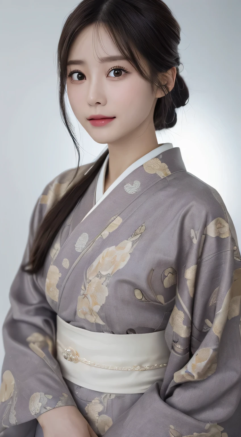 (Wear the kimono correctly,age19,no-makeup)、(top-quality,​masterpiece:1.3,超A high resolution,),(ultra-detailliert,Caustics),(Photorealsitic:1.4,RAW shooting),Ultra-realistic capture,A highly detailed,high-definition16Kfor human skin、 Skin texture is natural、The skin looks healthy with an even tone、 Use natural light and color、 Anatomically correct、One Woman,japanes,,kawaii,A dark-haired,Middle hair,(depth of fields、chromatic abberation、Wide range of lighting、Natural Shading)