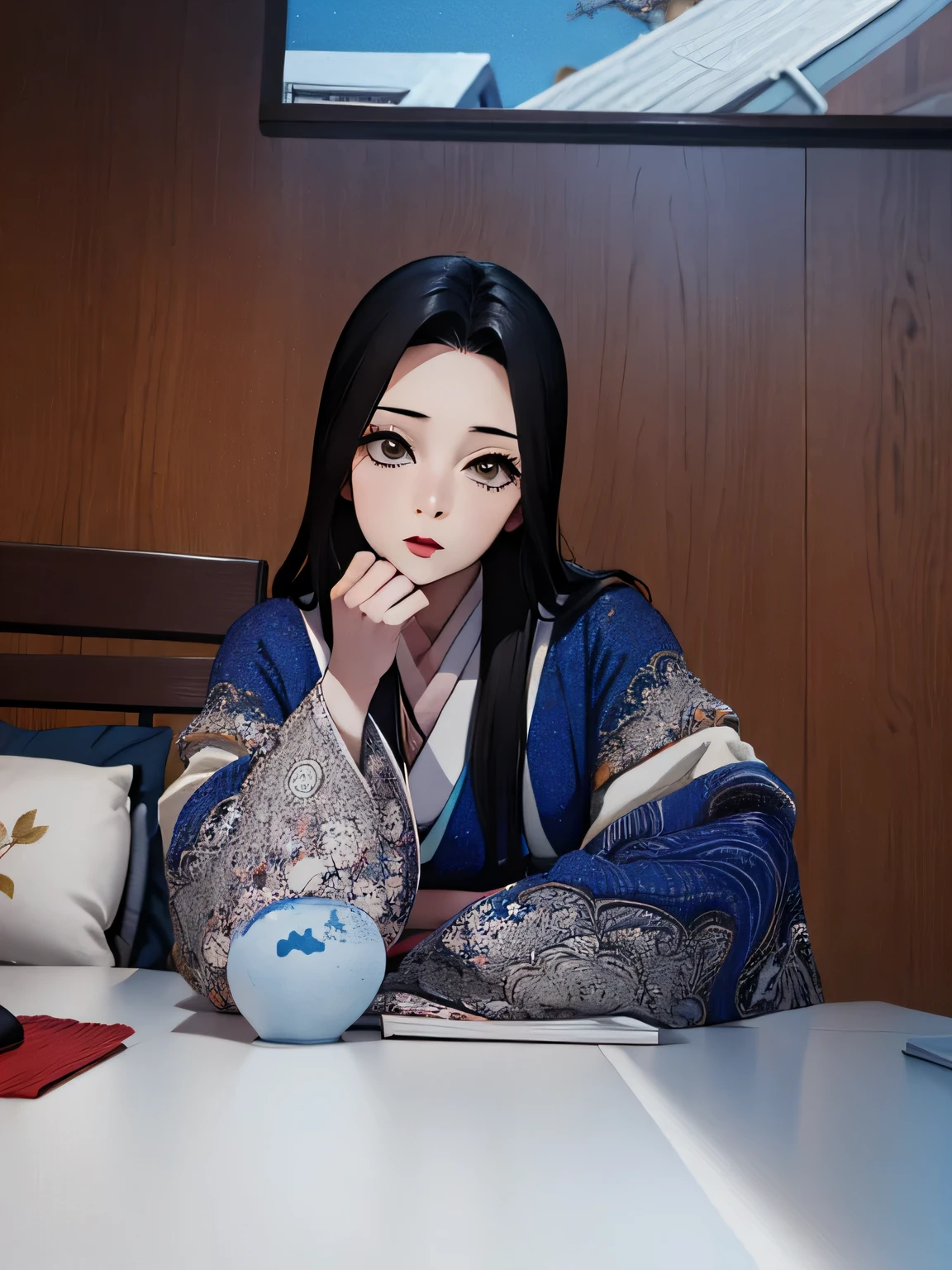 chica，usando un hanfu，más grande，obra maestra