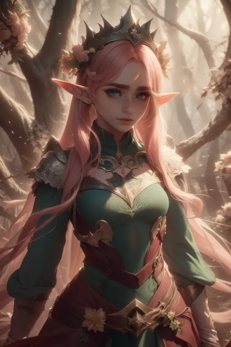 Fantasy, medieval, ((best quality)), ((masterpiece)), (detailed), perfect face, perfect body, beautiful sexy elf, standing, hero...
