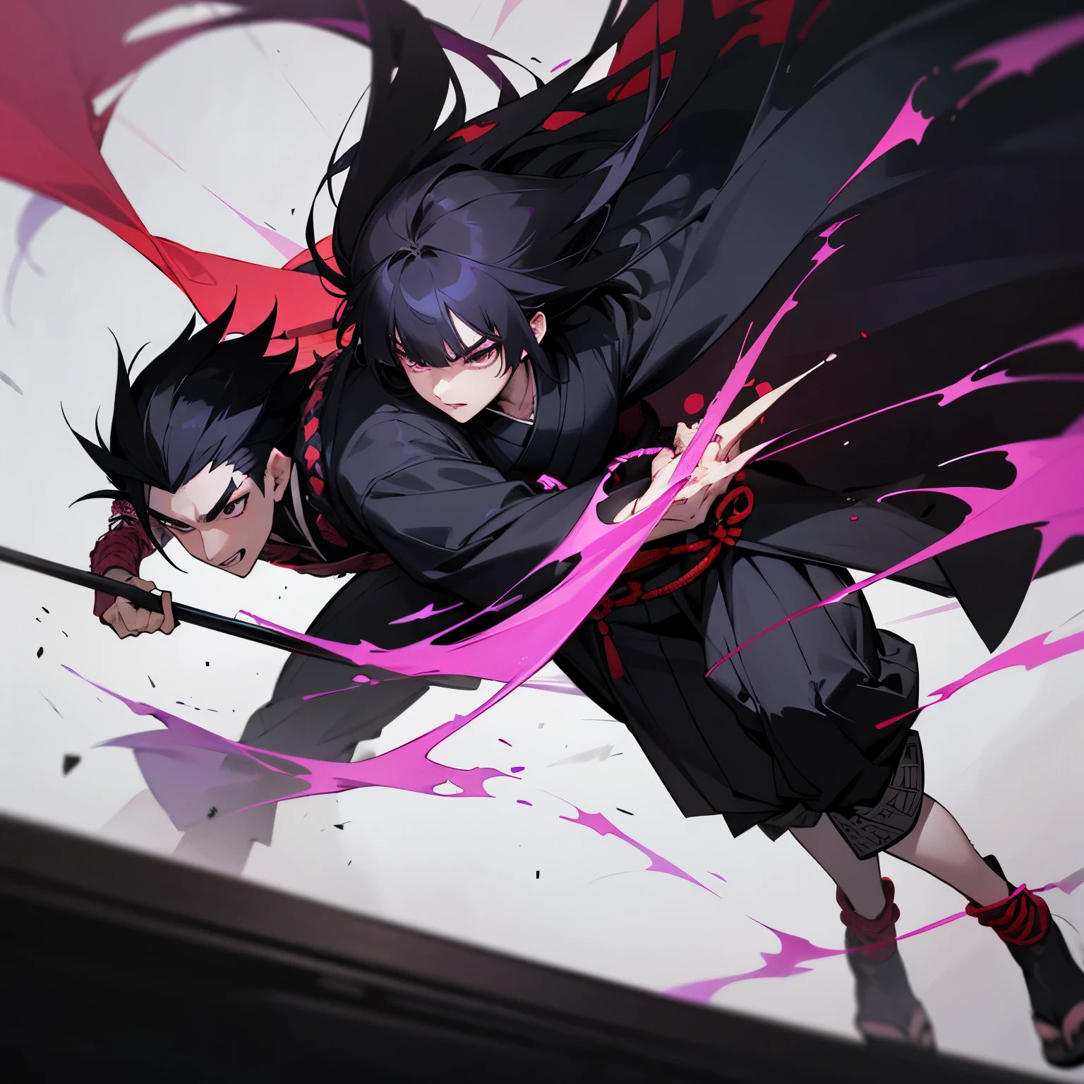 Anime - style image of a man with a sword and a demon - SeaArt AI