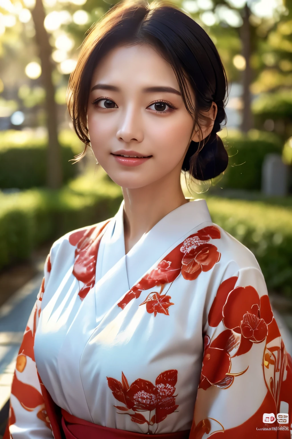 up hairstyle,Kimono,(Photorealsitic:1.4), (Top image quality:1.0), (超hight resolution:1.0), 8K, Raw photography, (​masterpiece:0.2), (pureerosface_v1:0.5)、(Best Quality Detail:1.2)、realisitic、8K UHD、hight resolution、(1girl in:1.2)、The ultra-detailliert、High quality textures、intricate detailes、detaileds、非常detailedsなCG、High quality shadows、Detail Beautiful delicate face、Detail Beautiful delicate eyes、depth of fields、Ray traching,1girl in, japanaese girl, Cute, Beautiful skin, Facing the front,Sit down, Sit upright and say thank you,Align your hands elegantly,Smile faintly The Land of Japan,Japanese garden,Luxury Japanese-style room, skyporn, Magic Hour, (Realistic:1.3), 細かくdetailedsなプッシー, quality, (masutepiece:1.2), (Photorealsiticです:1.2), (Best Quality), (Intricate details), Dramatic, Ray tracing, photograph, +Lola