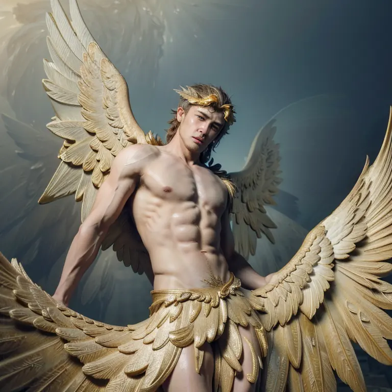 (masterpiece, best quality, 4k, dreamlike, hyperrealistic:1.35), (ganymede castrates zeus:1.5)