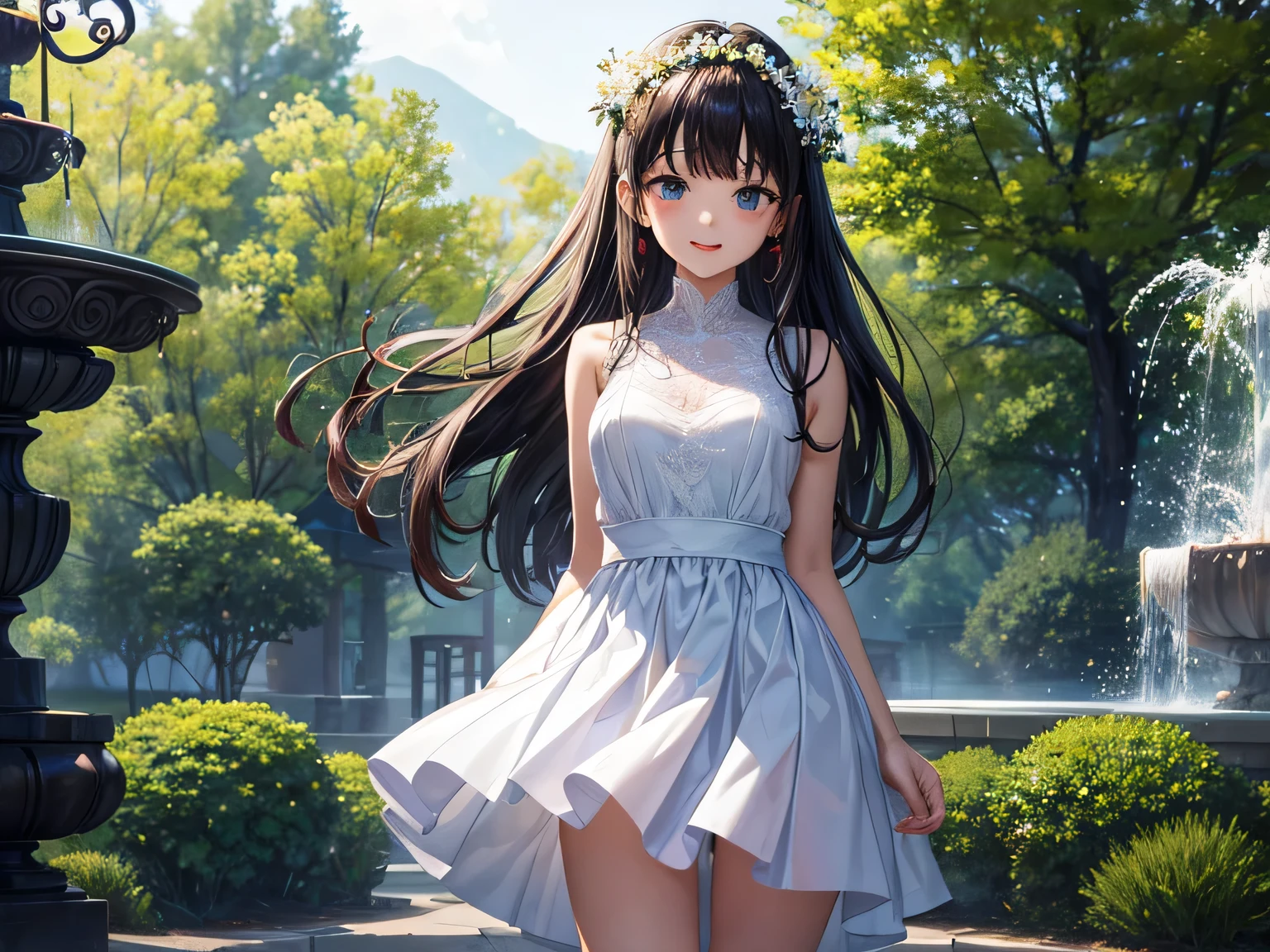 Anime Girl in Ruffle Dress