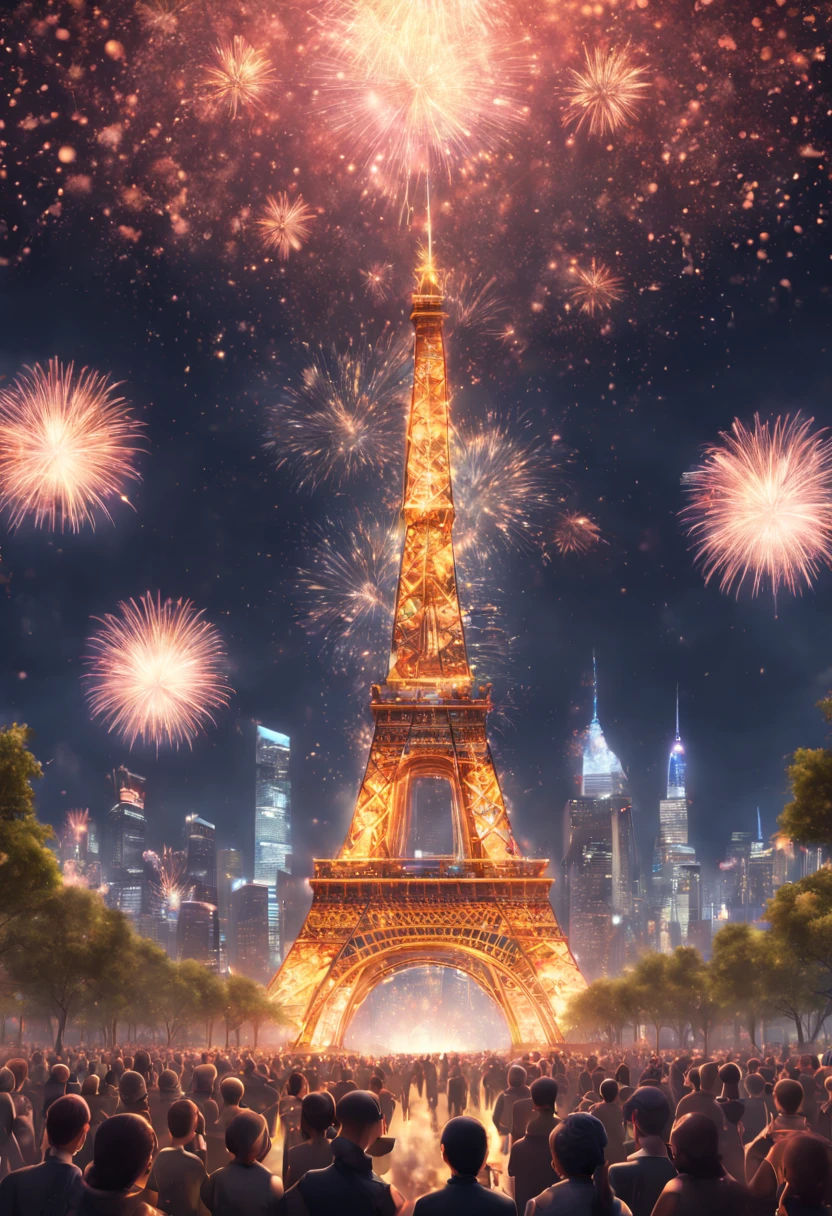 2024 New Year Eve, enhance, intricate, (best quality, masterpiece, Representative work, official art, Professional, unity 8k wallpaper:1.3)