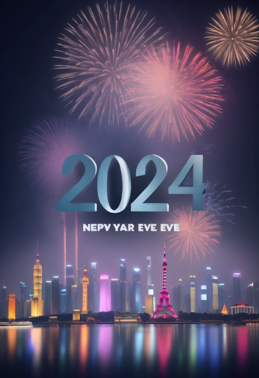 2024 New Year Eve, enhance, intricate, (best quality, masterpiece, Representative work, official art, Professional, unity 8k wallpaper:1.3)