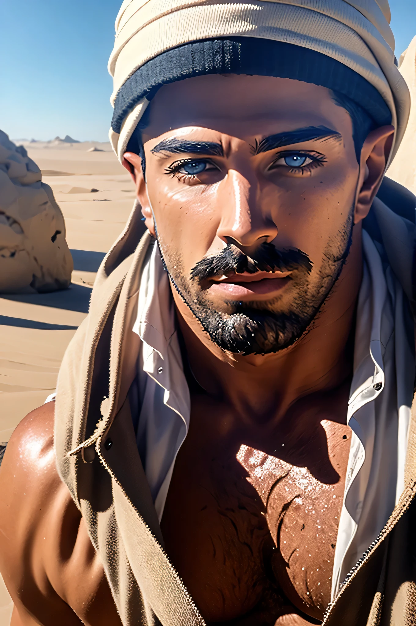 faaris azura, arabic, arab, thobe, keffiyeh, faaris azura, model, turban, desert, UAE, long distance