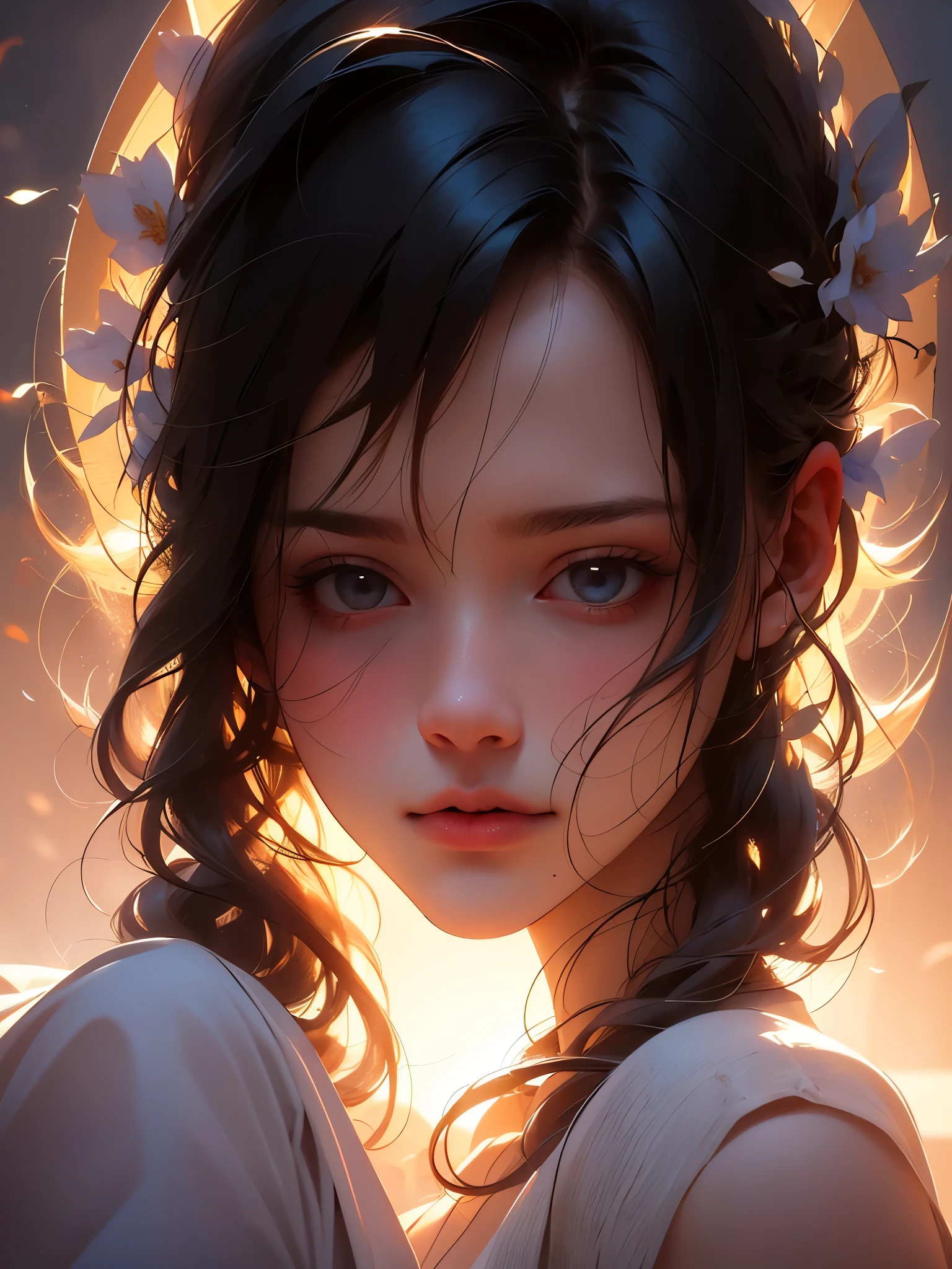 (highres,best quality,realistic),(portrait,concept artists),girl,beautiful silhouette,backlight,sharp shadows,subtle highlights,warm color tones,sleek hair,graceful pose,delicate features,serene expression,ethereal,subtle details,thoughtful gaze,gentle atmosphere,dreamlike background,blurred surroundings,artistic composition,visual storytelling