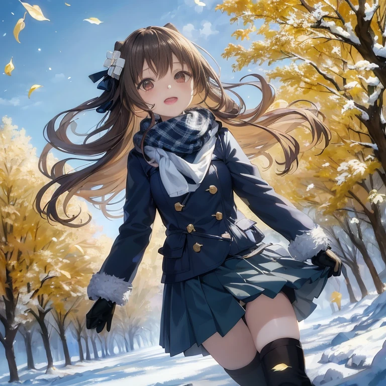 Anime Girl in winter clothes walking through the snow with trees in the background, Anime visuals of cute girls, Beautiful anime high school girl, beautiful Anime Girl, Beautiful anime, Smooth Anime CG Art, Anime Best Girl, Trending on ArtStation pixiv, (Anime Girl), Beautiful anime artwork, 4 k manga wallpaper, cute Anime Girl, 4k anime wallpaper