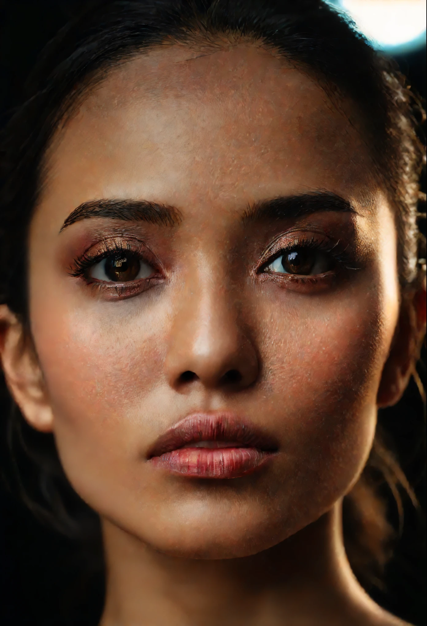 Potrait of a Beautiful Indonesian Girls, HyperRealistic Facial Features,  Natural Sexy Lips, Translucent Skin, Brown Eyes - SeaArt AI