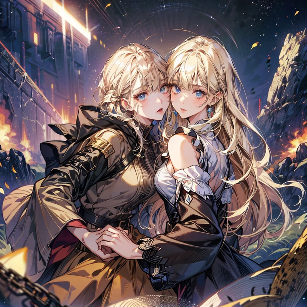 (Official art、Best Quality、Unity 8k Wallpapers、32K、masterpiece、ultra-detailliert、超A high resolution、The best illustrations、Very ridiculous:1.2)、(Cinematic lighting:1.2), 1girl, solo, Autum background, masterpiece, highly detailed, blue eyes, blonde hair, short hair, Rubber Gloss, dress, blush, maid, Detailed beautiful face and eyes、Sharp pupils、Realistic pupils, (Ultra-detailed and complex 3D rendering), (super detailed skin、detailed skin textures:1.3)