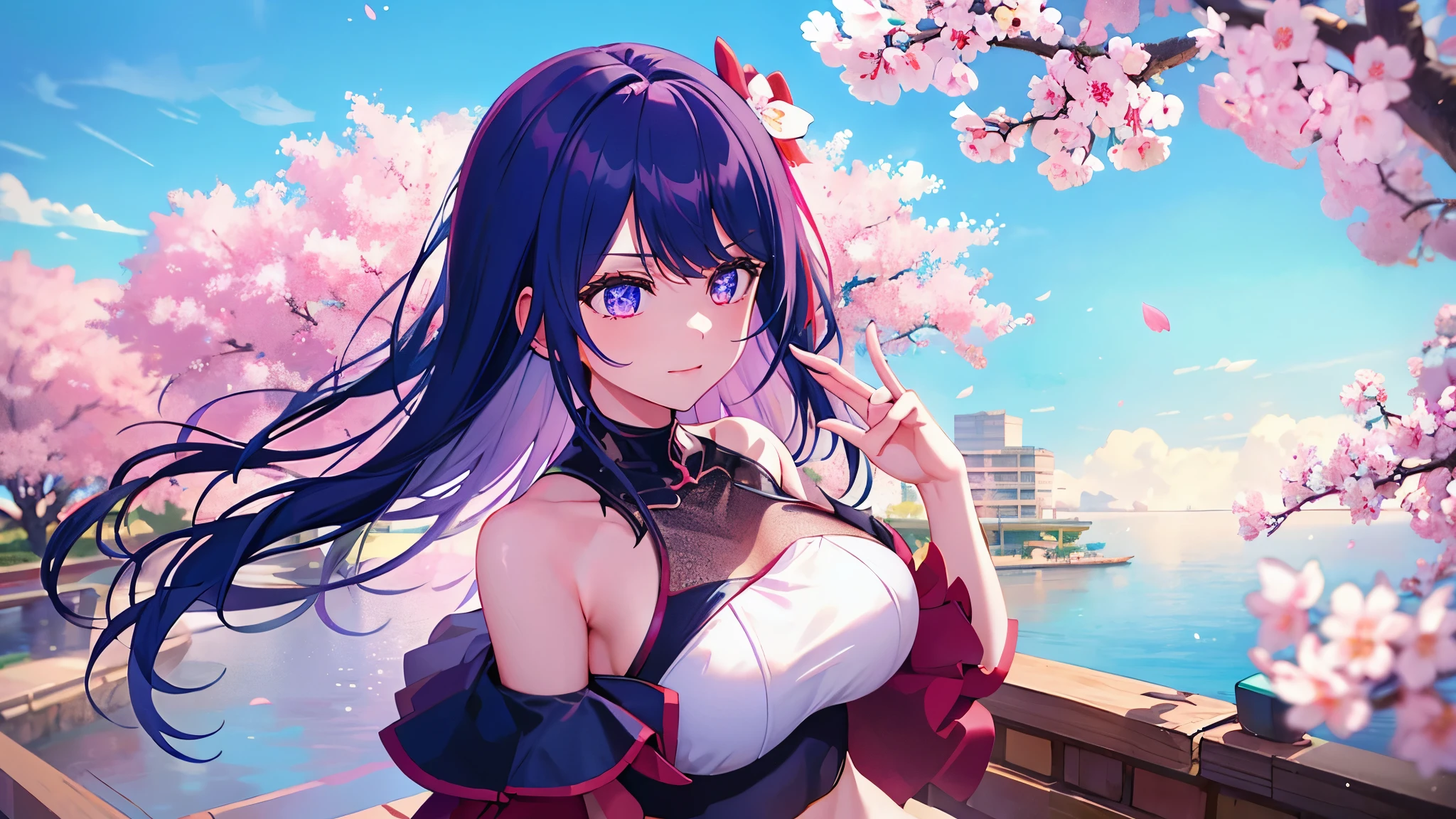 Raiden Saigon cherry blossoms, hoshino wearing bikini