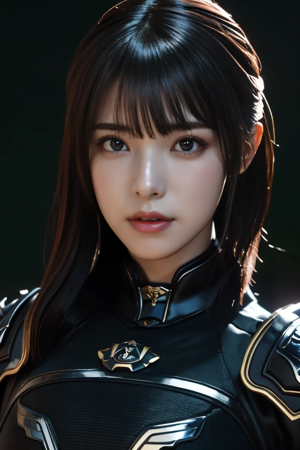 Masterpiece，The best qualities，Very high resolution，8K，((Portrait))，((Head close-up))，Original photo，real photo，数码摄影， (A girl dressed in a combination of modern and technological style)，(Police officer)，22岁女孩，(Random hairstyles，Hair color is random)，(The pupils of the eyes are purple)，(Lachrymal mole in the corner of the eye)，迷人的，优雅高贵，冷静，严肃的，(Big breastuture technology combat suit full of technology，Combine the characteristics of police uniform，Joint Armor，Police uniform，Badge，White dress，Armor，Metallic luster)，Pattern detail，( Special Forceemale soldier 拍照姿势，街道背景，Movie lights，Ray tracing，Game CG，((3D Unreal Engine))，oc渲染反射纹理