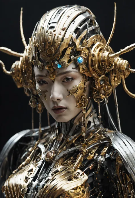 Futuristic native futurism, Actress Zhao Lusi plays the high-level cybernetic cyborg, big breasts, the Japanese goddess of war, ...