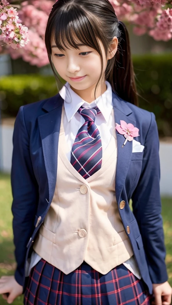 Japanese and idol girl Blazer Uniform While her body has become