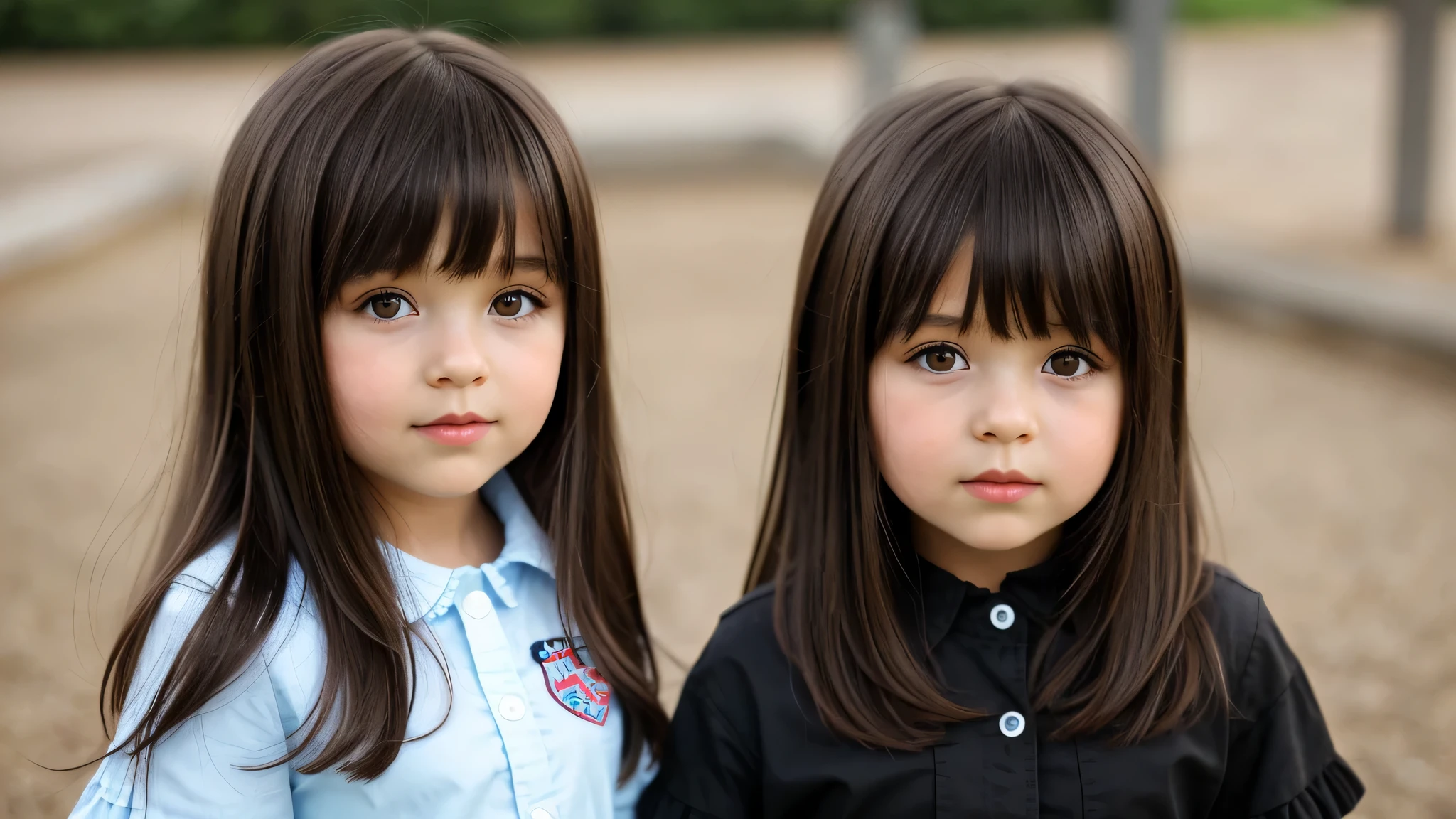 girl child brunette medium hair, black jack. 