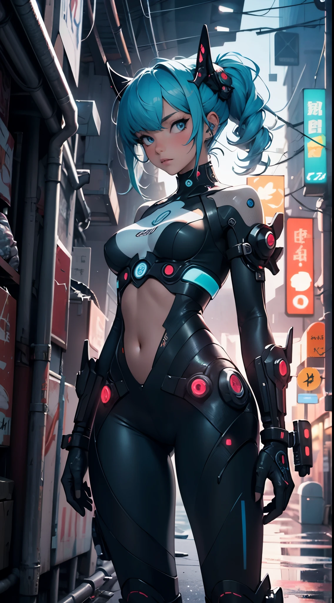 Biolucent cyberpunk girl