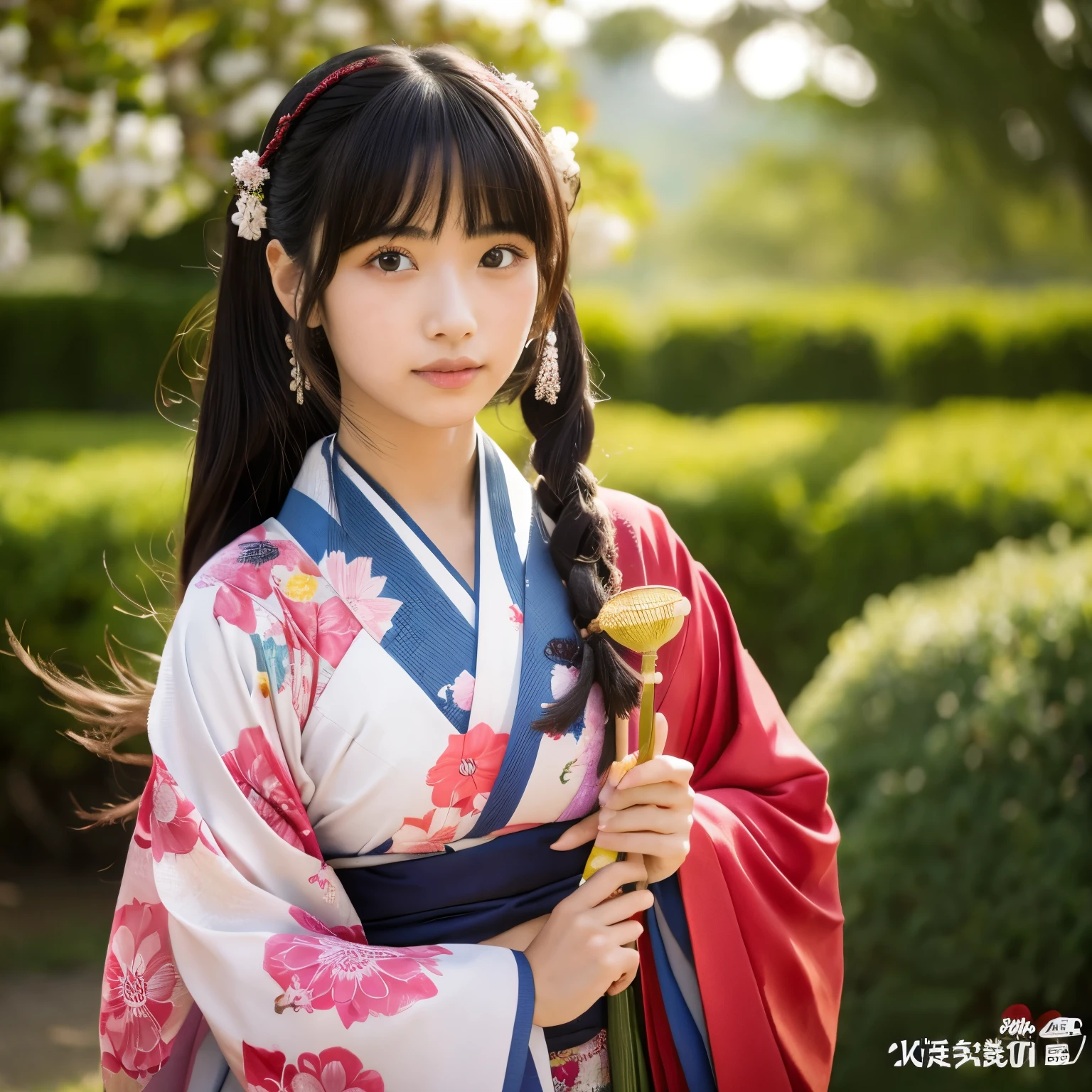 Sengoku period girl wearing a kimono