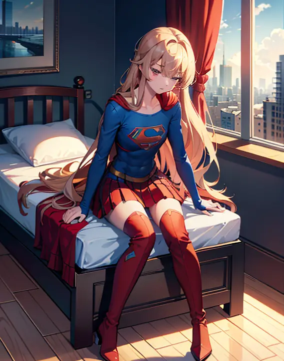 ((highest quality, masterpiece, disorganized) ，supergirl, 17 years old,long hair, hair with volume, hair loss, expressive eyes,B...