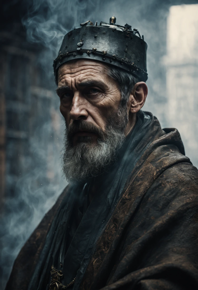 Mad Monk of Russia Rasputin High Detail 4k portrait  照片graph, 骯髒的, 渾, 褪色的薄膜, 70mm 照片, 飽和, 有顆粒感的, 小插圖, 染色的, 柯達彩色, 攝影術, 非常詳細, 以國家地理獎得主肖像風格, ), 8K, 高解析度, 超現實, 照片realistic, 8K, 照片, 超現實, 照片 intricate shot on Fujifilm GFX 50r, 銳利的焦點, 發光二極體, 抽煙, 主機板, Pascal Blanche Rutkowski 列賓 Artstation 超現實主義繪畫 詳細角色設計概念藝術 啞光繪畫, 4K解析度刀鋒戰士