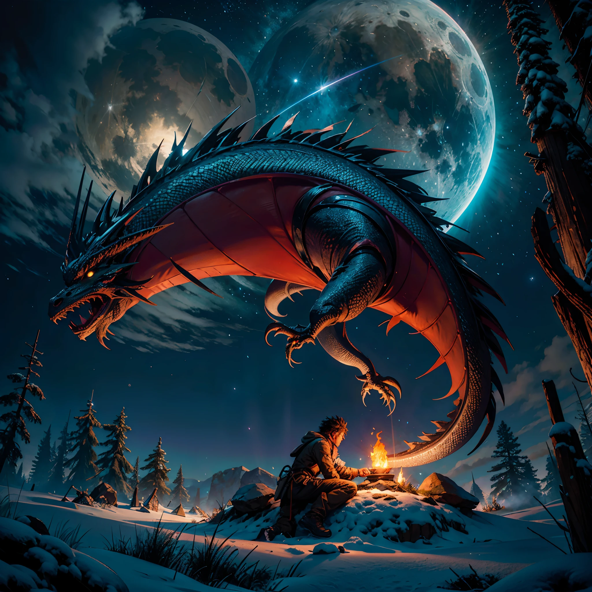 Totem ShootingStar The dragon sleeps in the forest, curled up in a kolachik,lying on its belly, The head lies on the snow nebulae hyper Nebula Moonrise epic moonset panoramic moonshine "Wood Dragon Totem" Unrealengine5 ultra masterpiece meticulously intricate ultra_high-details ultra_high-def ultra_high-res ultra_high-quality optimal ultra_sharpness ultra_photo-realistic ethereal_beauty fantasy_illustration:1.3 enchanting_gaze otherworldly_charm mystical_sky deep path equirectangular moonlit_night detailed_cloudscape:1.3 batlying_in_the_sky_background bat thong beholder legs_dangling_above_lava glowing_torches long_leges cgi vfx sfx reflex Octane_rendered extreme improved UHD focus XT3 accurate DSLR HDR romm rgb pbr 3dcg fxaa blay vivid colors-coded anti-aliasing fkaa txaa rtx ssao opengl-shaders glsl-shaders post-processing post-production cell-shading tone-mapping perfection volumetric Lightning contrast Cinematic moonlight backlight global illumination sunflower luminescence Crystalline varies multi etc. --s 1000 --c 20 --q 20 --chaos 100