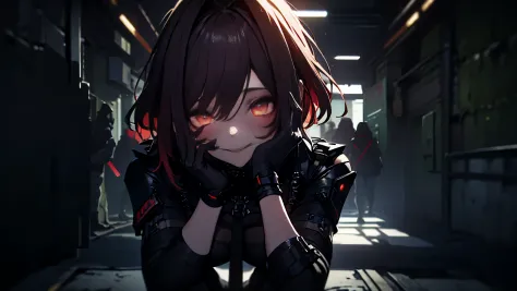 ((best quality)), ((masterpiece)), (detailed:1.4), 3d, an image of a beautiful cyberpunk female, yandere , yandere face , trance...