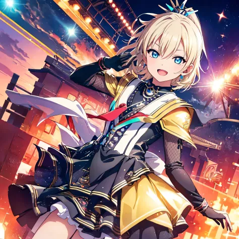 black gloves, beautiful boy, {{{{{one person is depicted}}}}}, {{{{{berry berry short hair}}}}}, {{{{{anime guy with blonde side...