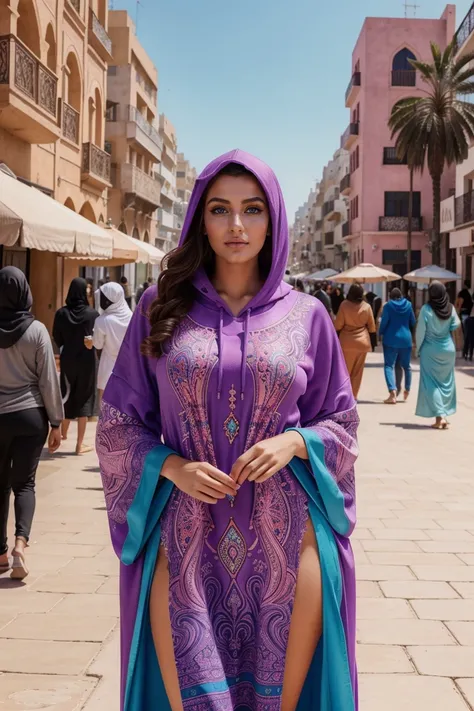 arabic female model in the streets of dubai - SeaArt Al - Gerador gratuito  de arte Al