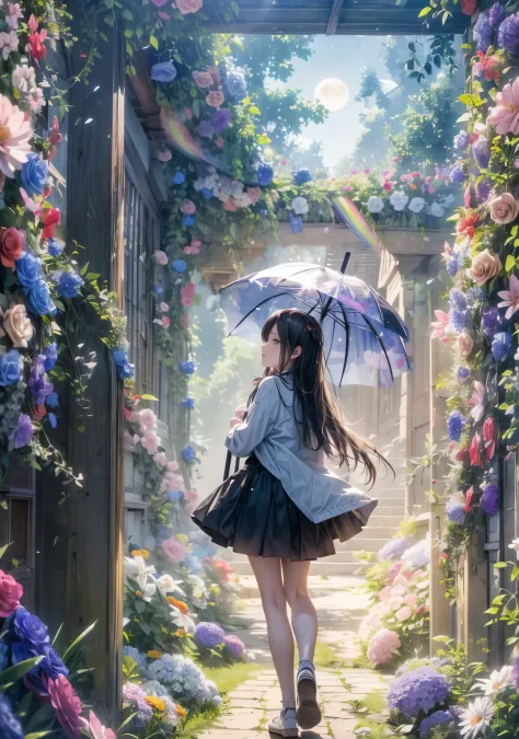 background、a colorful umbrella