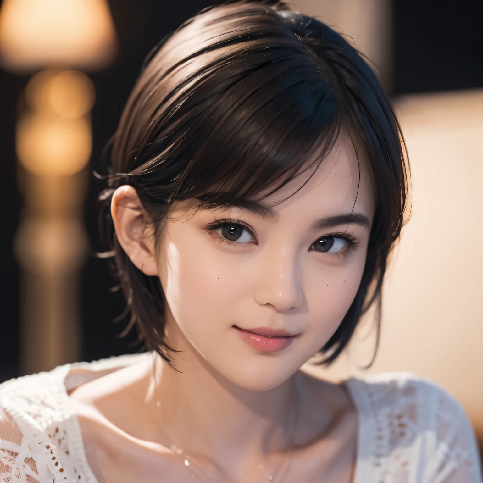 144
(20 year old woman,Are standing), (Super realistic), (High resolution), ((beautiful hairstyle 46)), ((short hair:1.46)), (gentle smile), (breasted:1.1), (lipstick)
