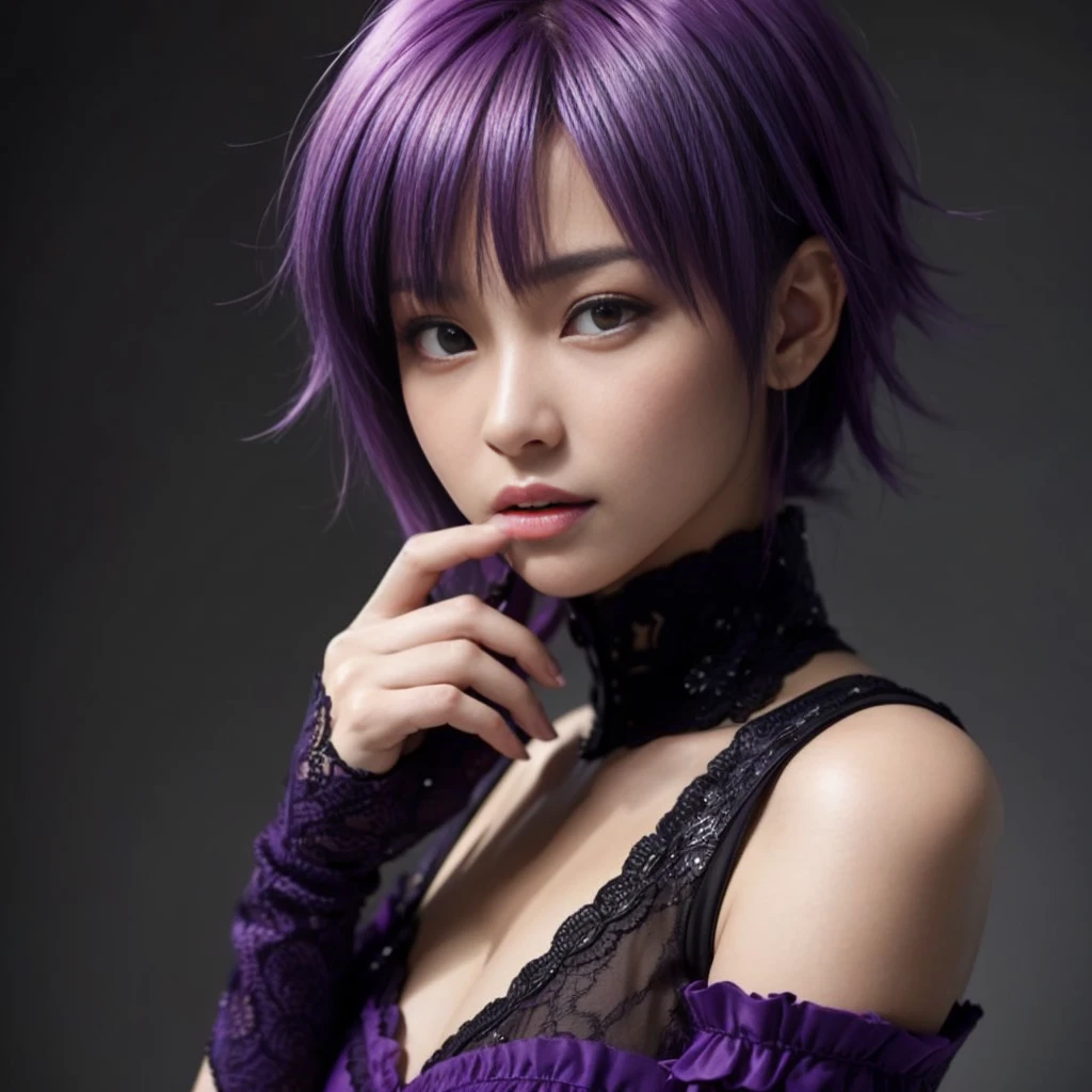 "AYANE FACE" (best quality,ultra-detalhado,Realistic:1.37), retrato, Detailed eyes and facial features, textura de pele delicada e suave, Corpo Perfeito, textura ultra realista, maquiagem perfeita, maquiagem vermelha nos olhos, batom vermelho,  expression serious, cores vivas, maquiagem vermelha em volta dos olhos, cores vivas, olhos vermelhos, maquiagem vermelha nos olhos