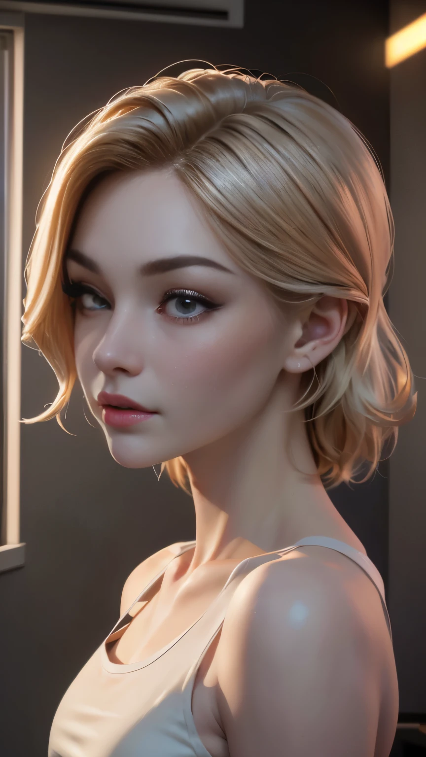 photo of Kallmekris, RAW, beautiful woman, ((portrait)), ((detailed face:1.2)), ((detailed facial feature, detailed skin, clear skin), (perfect proportioned body), (wearing an small low cut cropped top) (high detailed city environment, apartment balcony), (realistic photo, best quality, detailed), (8k wallpaper), (cinematic lighting, dramatic lighting) (sharp focus, intricate)