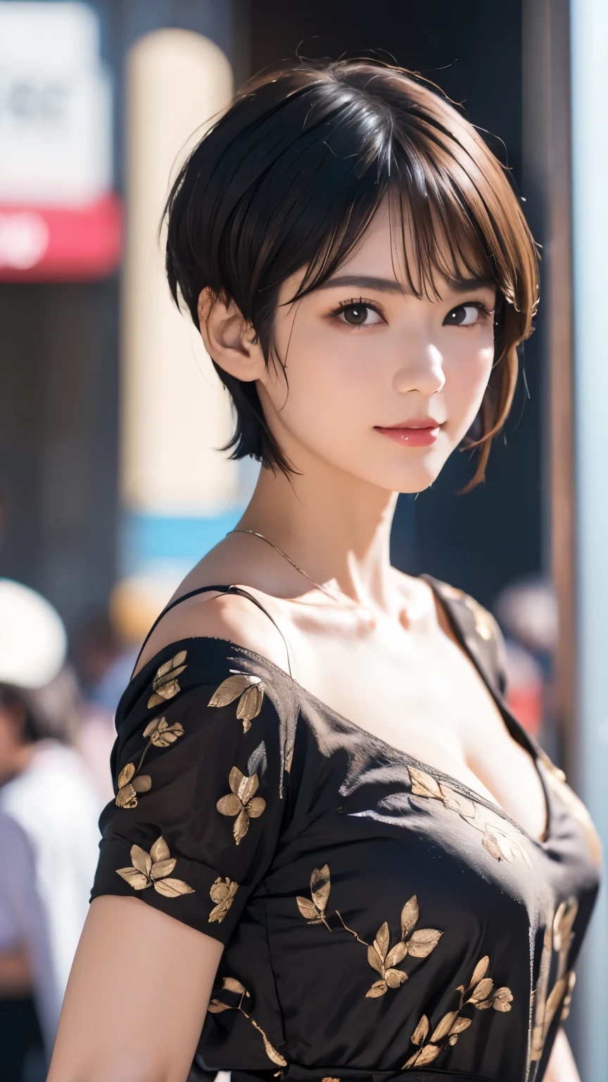 144
(20 year old woman,Are standing), (surreal), (High resolution), ((beautiful hairstyle 46)), ((short hair:1.46)), (gentle smile), (breasted:1.1), (lipstick)

