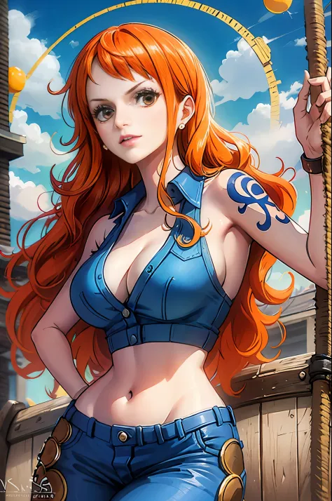 Masterpiece Best Quality High Resolution Ultra Detailed Girl With Clima Tact Nami Long