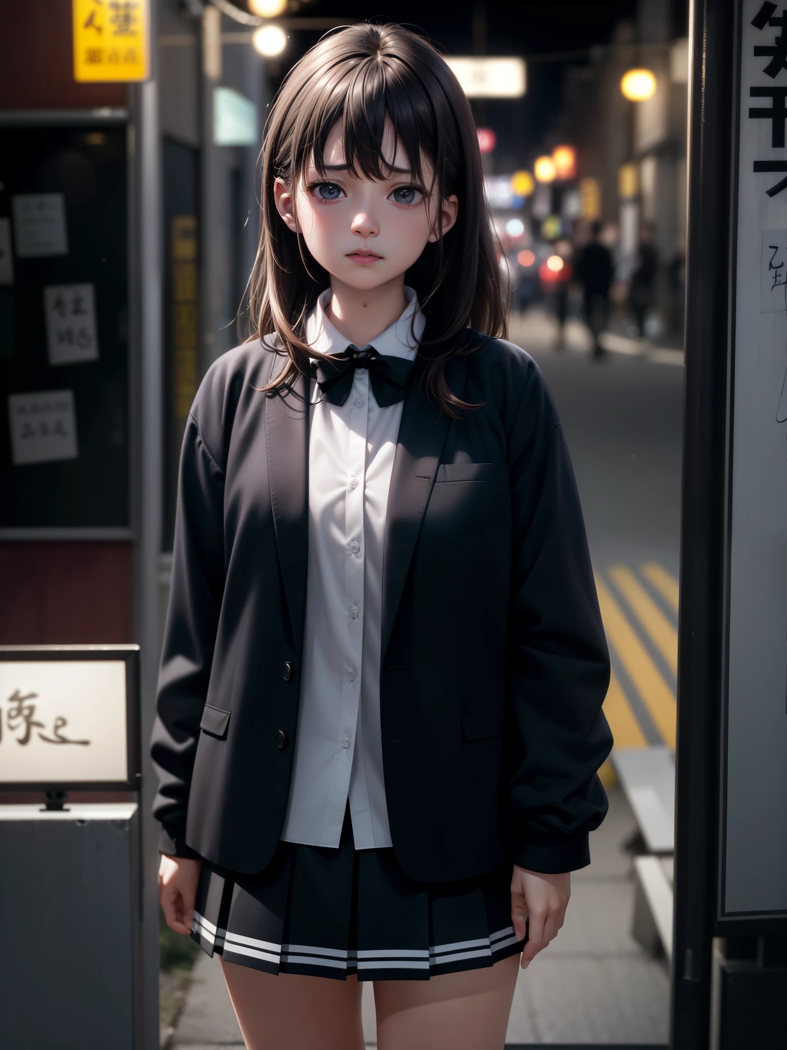 (((actual photography))),, portrait, (Scared face:1.3),, beautiful girl, looking at the audience, , (Uniforms:1.2), shirt buttons and pantull:1),, In Japan streets, (environmental details:1.3),, (original photo, CG unification, photography, ultra actual details, sharp focus, Delicate skin,4K, high resolution, masterpiece, best quality, actual, energetic:1.2),, (8k,4K, ultra high definition, high resolution, professional, Movie般的, Movie, dramatic),, (Deformed depth of field blurred background), Detailed background,