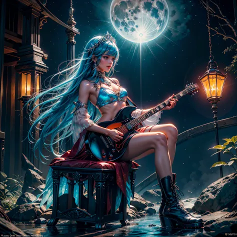 nebulae hyper Nebula Moonrise epic moonset moonshine Loli Guitarist Guitar Loli Musician piano Exhibitionist Unrealengine5 ultra...