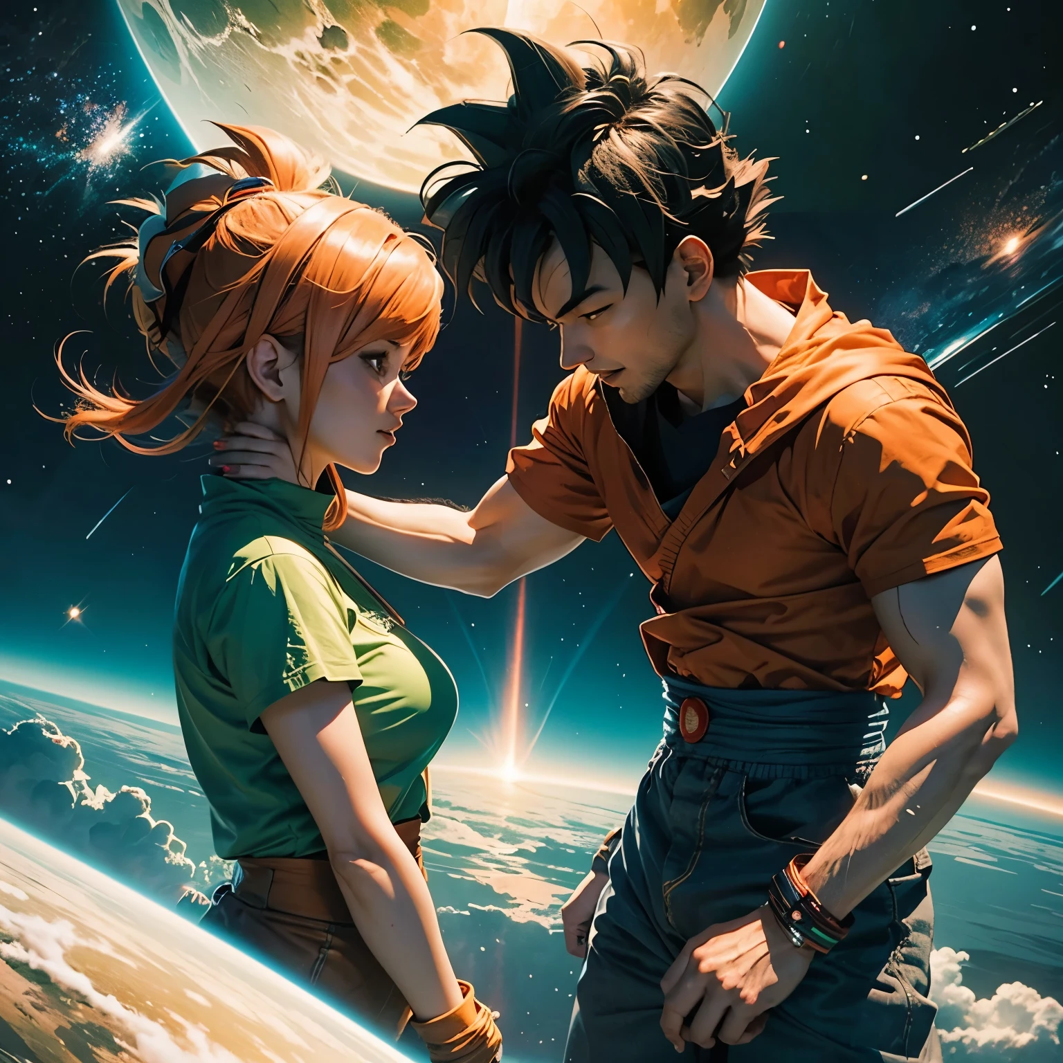 Dragon ball goku and goku in the sky - SeaArt AI