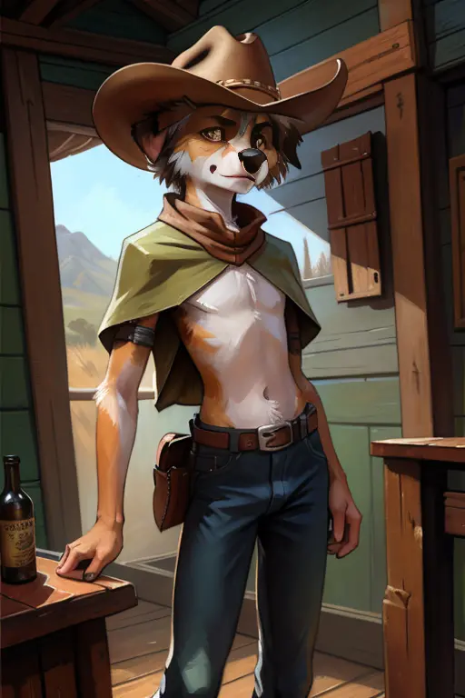 solo, ((australian shepard)), male, slender, ((twink)), detailed, uploaded to e621, beautiful and detailed portrait of an anthro...