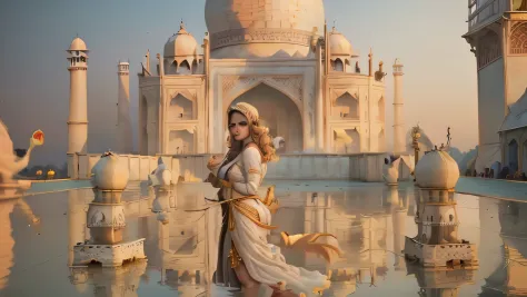 (melhor qualidade,4k,8k,high resolution,obra de arte:1.2),ultra-detalhado,(realista,photorealista,photo-realista:1.37),taj mahal...