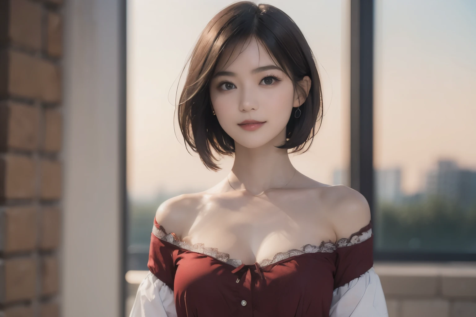 144
(20 year old woman,Are standing), (surreal), (High resolution), ((beautiful hairstyle 46)), ((short hair:1.46)), (gentle smile), (breasted:1.1), (lipstick)
