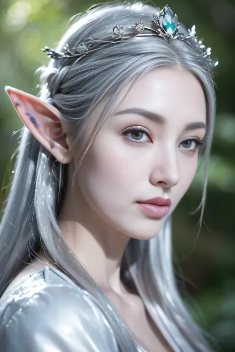 (8k、original photography、super high quality），portrait of very beautiful elf, ((portrait of a female elf)), portrait of an elf qu...