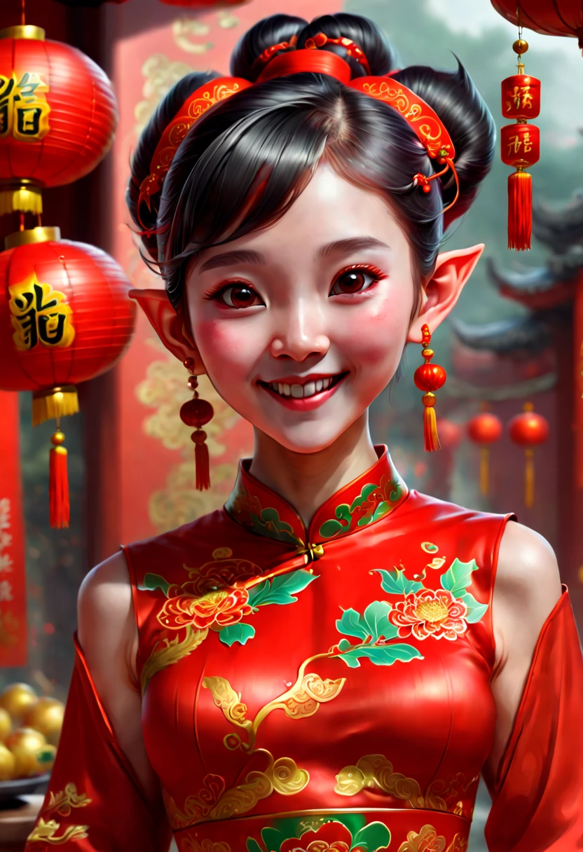 chinese colorful ink, a cute Elf, (panorama), white t-shirt, black open jacket, portrait, ink splashing, chinese colorful ink, Chinese color ink painting style, ink and wash style, cityscape, fireworks, print jacket, from below, octane render, (best quality, masterpiece, Representative work, official art, Professional, 8k:1.3)