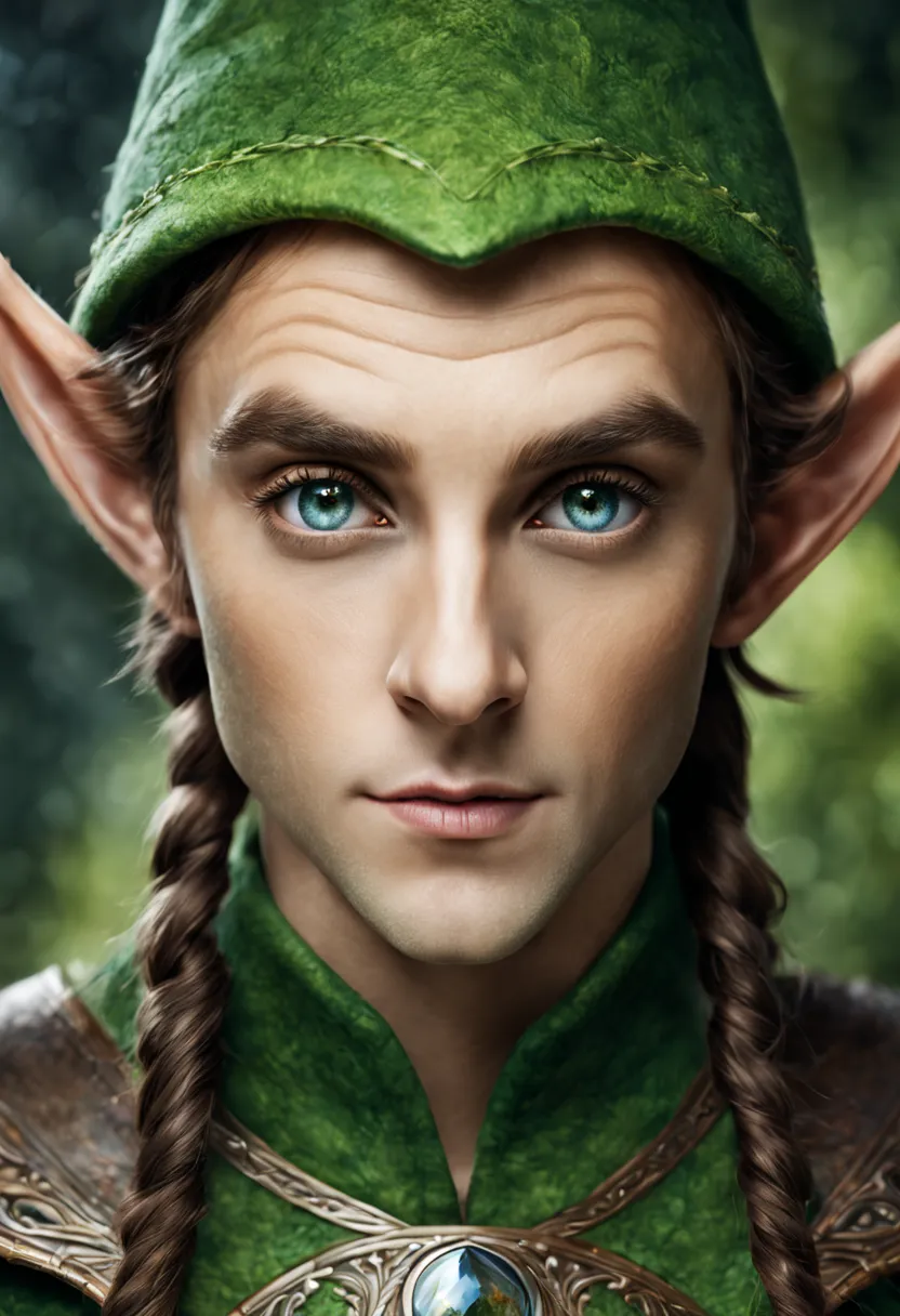 Hyper-detailed photograph of a captivating elf portrait: 1.2), (sharp focus, hyper-detailed, highly complex: 1.20), (natural lig...