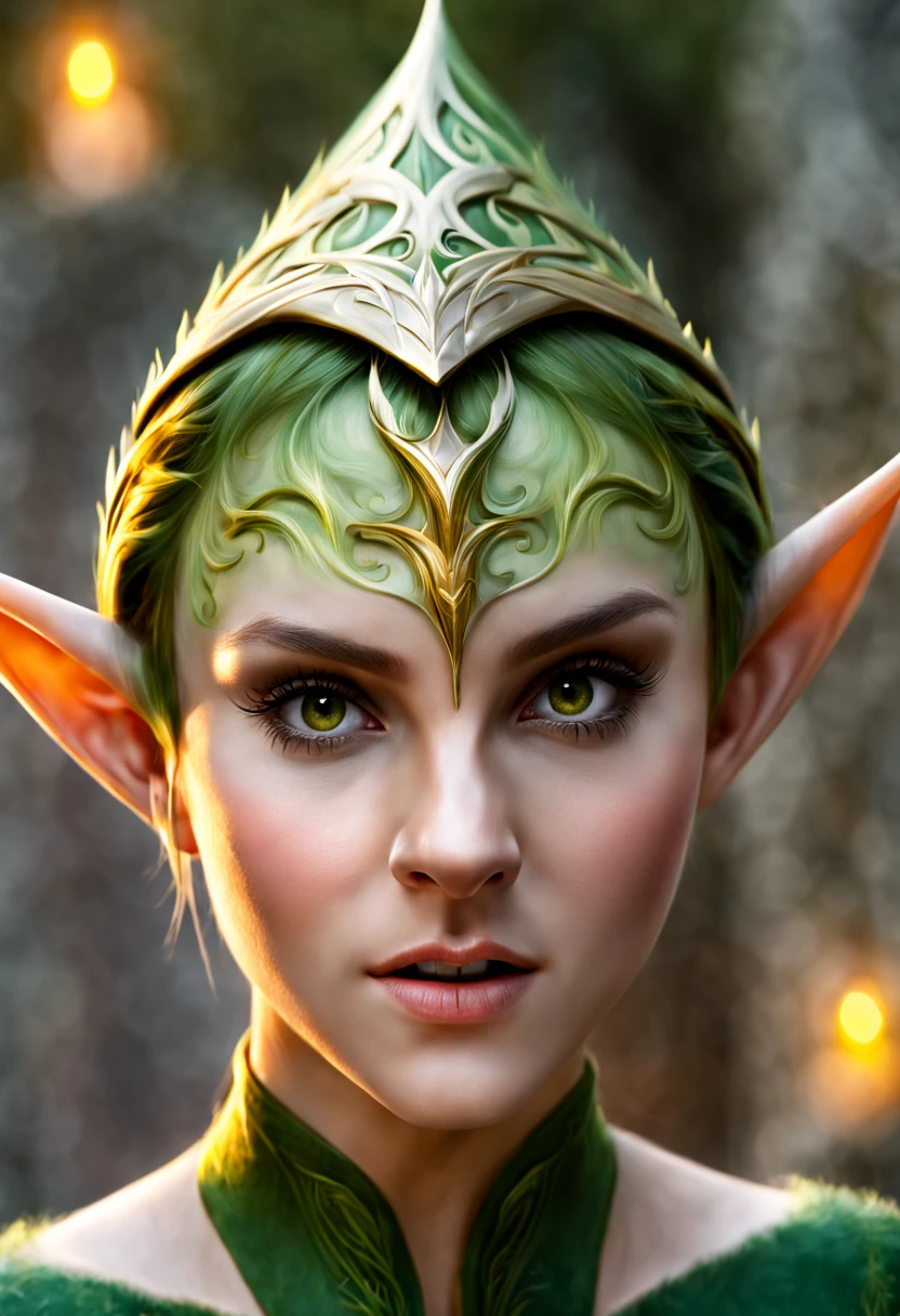 Hyper-detailed photograph of a captivating elf portrait: 1.2), (sharp focus, hyper-detailed, highly complex: 1.20), (natural lighting: 1.2), extremely high resolution details, photo-realistic