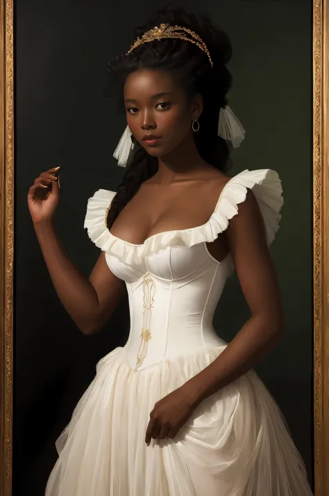 The Birth of Venus with ebony skin wearing a sheer dress, Paintings by Vigée Leblanc
