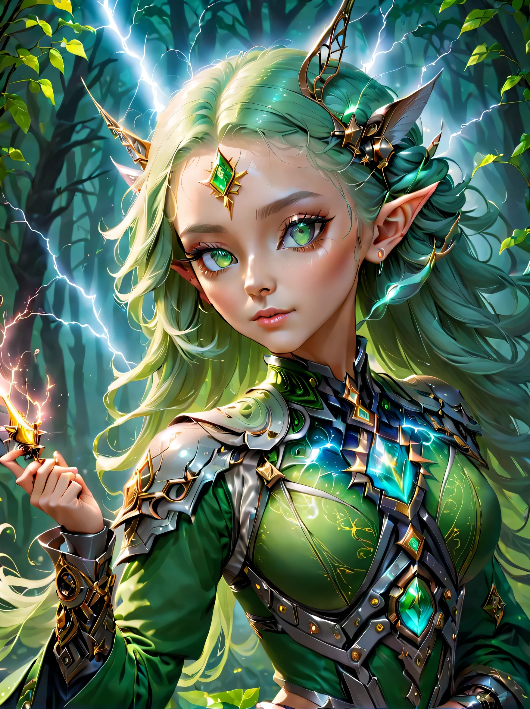 (ภาพเหมือน)，การยิงคาวบอย, ภาพเหมือน of a female elf，การผสมผสานที่เป็นเอกลักษณ์ของธีมกลไกอันมหัศจรรย์และอนาคต，((ไม้กายสิทธิ์อัญมณีกลมือถือ，ร่ายเวทย์สายฟ้า，แสดงความงามอันน่าหลงใหลของคุณ))。ใบหน้าของเธอสวยมาก，หูแหลมและดวงตาที่มีเสน่ห์，เติมเต็มเส้นผมที่ลื่นไหล。(เครื่องแต่งกายที่เธอสวมผสมผสานเสื้อผ้าเอลฟ์แบบดั้งเดิมเข้ากับองค์ประกอบกลไกทางเทคโนโลยีแห่งอนาคต..:1.3)，เป็นสัญลักษณ์ของจุดบรรจบของเวทมนตร์และเทคโนโลยี。พื้นหลังผสมผสานป่าลึกลับเข้ากับองค์ประกอบไซไฟแห่งอนาคตอันละเอียดอ่อน，เสริมด้วยธีมที่เป็นเอกลักษณ์。การแสดงออกของเธอมั่นใจและทรงพลัง，รวบรวมความสง่างามและพลังของวิญญาณในตำนาน。เวทีประสาทหลอน，บรรยากาศอันบริสุทธิ์, (ถูกต้องตามหลักกายวิภาคศาสตร์, การแต่งหน้าให้สวยงาม , ใบหน้าสวย, สัดส่วนใบหน้าที่สมบูรณ์แบบ), （ถูกต้องตามหลักกายวิภาคศาสตร์，มือที่แม่นยำและสมบูรณ์แบบ，คำอธิบายนิ้วโดยละเอียด，นิ้วเรียวสวย 5 นิ้วผู้หญิง，นิ้วสวย），（รายละเอียดใบหน้าขั้นสูง：1.1），1.ความสมจริงเพิ่มขึ้น 4 เวลาแสงภาพยนตร์, โซนี่ เอฟ , มุมกว้าง, มุมมองบุคคลที่หนึ่ง, 8ก, ความละเอียดสูงพิเศษ, ผลงานชิ้นเอก, อคิวรา, ผิวที่มีพื้นผิว, รายละเอียดสูง, คุณภาพดีที่สุด, ได้รับรางวัล，ถ่ายภาพจากระยะไกล，ความรู้สึกของระยะทาง